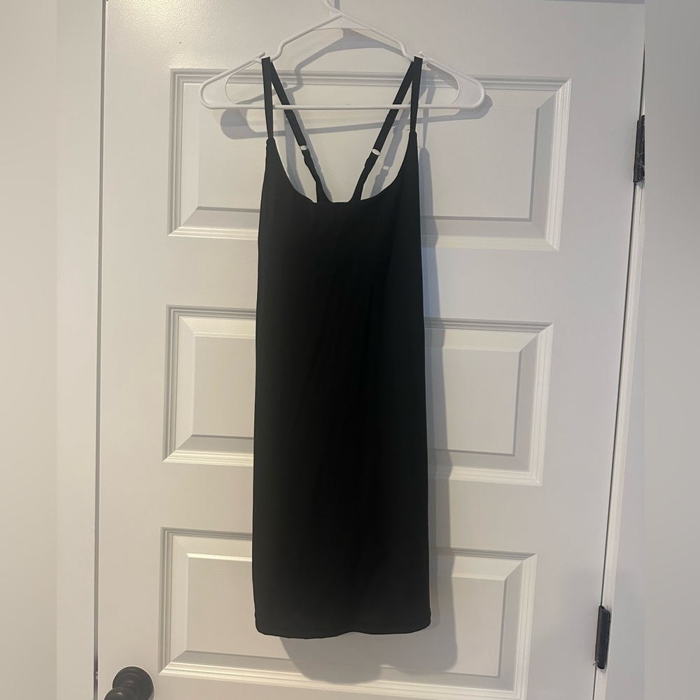 Athletic dress with built in shorts and bra